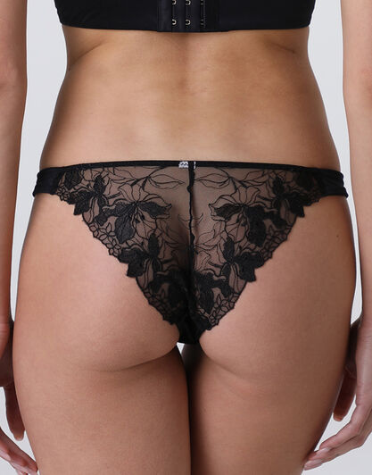 Brasiliano L'Elegance in pizzo e microfibra, nero, , LOVABLE