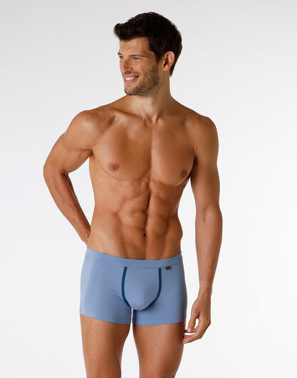 Boxer Enriched Plain Cotton Modal in cotone e modal, azzurro polvere, , LOVABLE