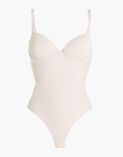 Body modellante con ferretto imbottito perizoma Smooth Shaping in microfibra, skin, , LOVABLE