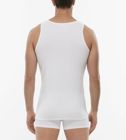 Canotta Cotton Stretch in cotone elasticizzato, bianco,  Canotta Cotton Stretch in cotone elasticizzato, bianco, , LOVABLE