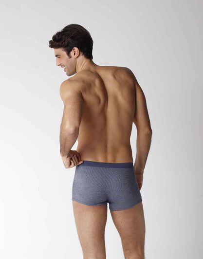 Bipack boxer uomo in cotone modal intrecciato, blu polvere e azzurro, , LOVABLE