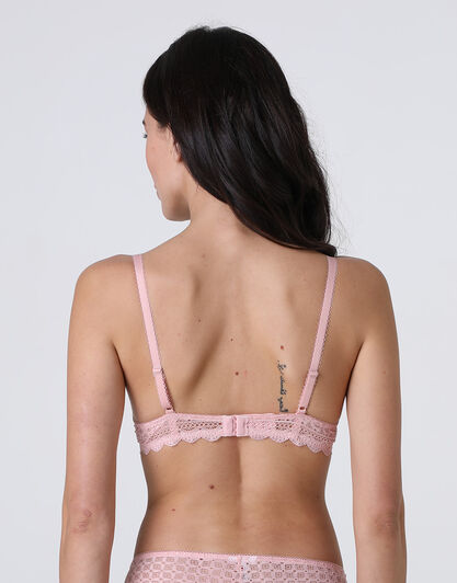Reggiseno Imbottito con Ferretto Graphic Lace in pizzo, rosa vintage, , LOVABLE