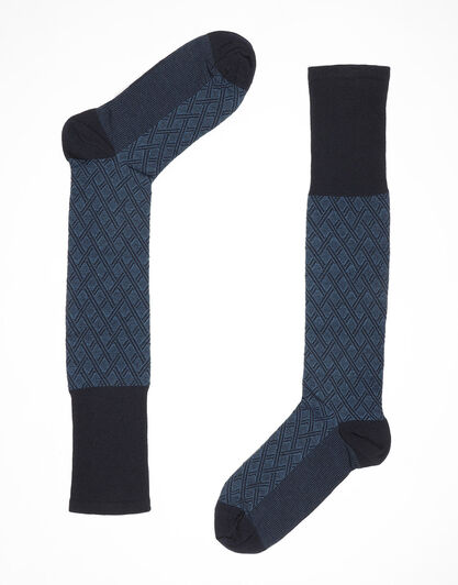 Calze lunghe uomo, blu navy, , LOVABLE