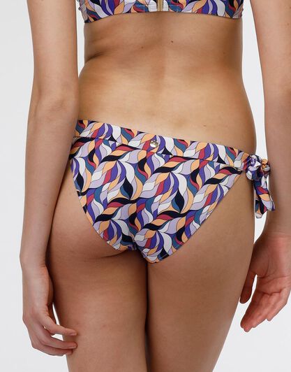 Costume slip con fiochi in microfibra lucida Printed Shiny Micro, stampa multicolor, , LOVABLE