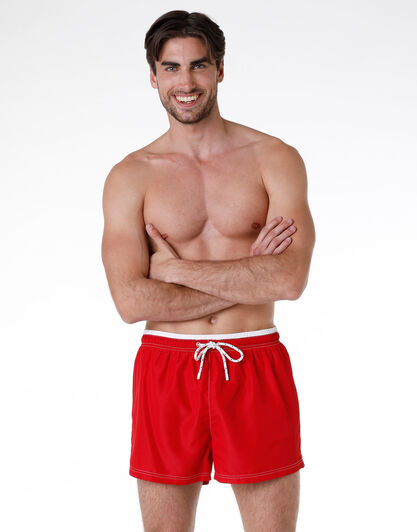 Costume boxer in tessuto ad asciugatura rapida, rosso, , LOVABLE