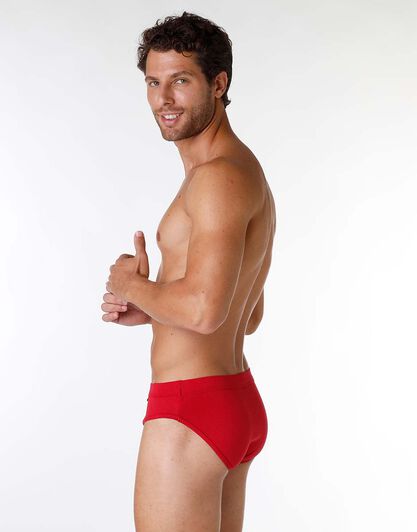 Slip uomo in cotone elasticizzato, rosso, , LOVABLE