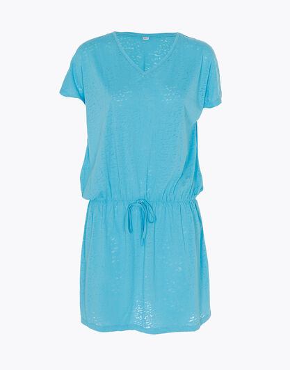 Abitino in jersey devoré, azzurro, , LOVABLE