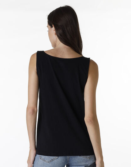 Canotta spalla larga Basic Soul in cotone, nero, , LOVABLE
