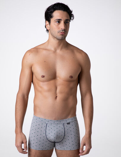 Boxer Classic Cotton Modal, grigio stampa alberi, , LOVABLE