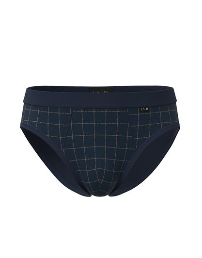 Slip Casual Stretch Cotton, blu check cognac, , LOVABLE