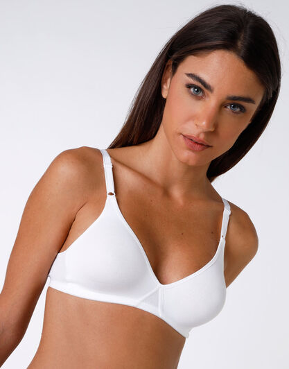 Reggiseno senza ferretto Cotton Line in cotone, bianco, , LOVABLE