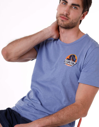 T-shirt mare in 100% cotone, blu indigo, , LOVABLE