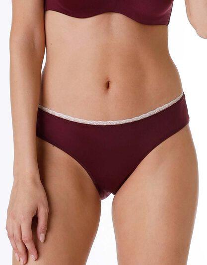 Slip Midi 24H lift in microfibra, bordeaux, , LOVABLE