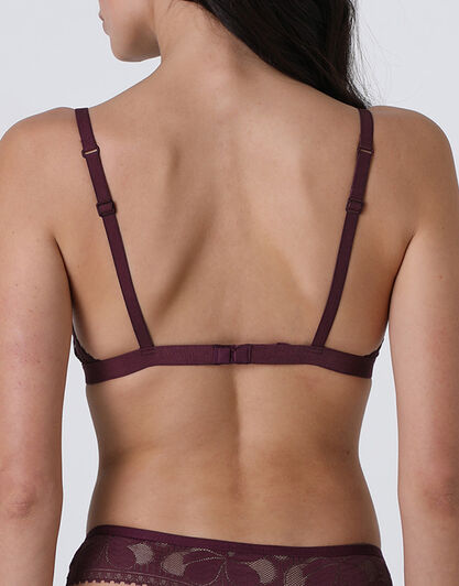 Reggiseno Triangolo Senza Ferretto Art Flower Lace in pizzo, vinaccia, , LOVABLE