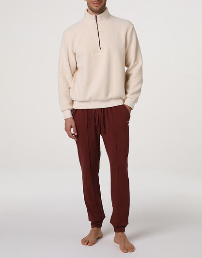 Homewear con Zip Pelliccetta e Interlock, avorio,  Homewear con Zip Pelliccetta e Interlock, avorio, , LOVABLE