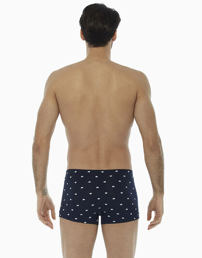 Short blu stampato all over in cotone modal , , LOVABLE