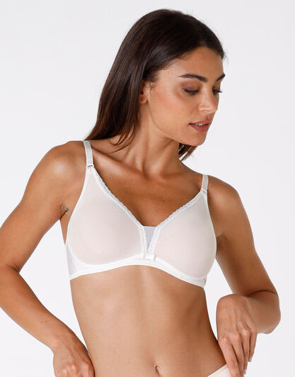 Reggiseno senza ferretto Tonic Lift, avorio, in pizzo e tulle effetto tonificante-LOVABLE