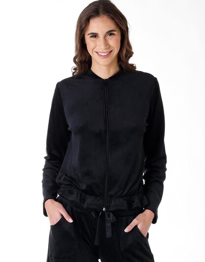 Homewear donna in ciniglia, nero, , LOVABLE