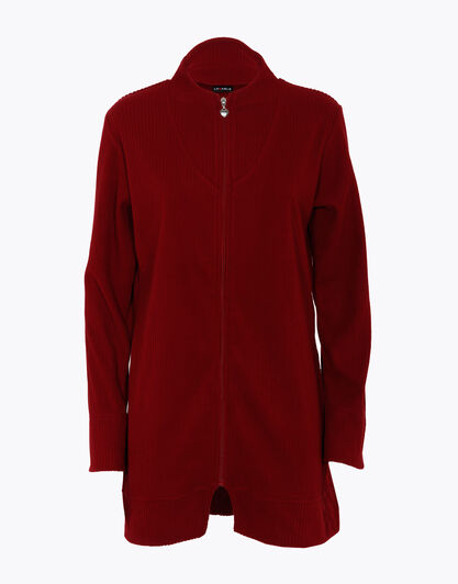 Vestaglia bordeaux in pile costina  , , LOVABLE