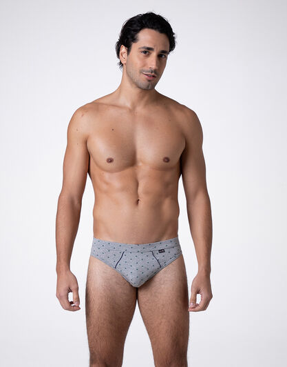Slip Classic Cotton Modal, grigio stampa alberi, , LOVABLE