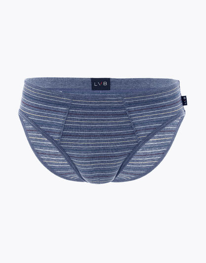 Slip Rephined Cotton Modal, blu melange a righe, , LOVABLE