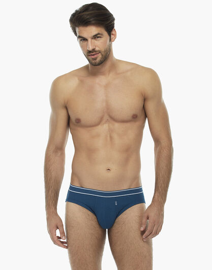 Slip petrolio, in cotone rib modal, , LOVABLE