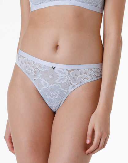 Brasiliano Anniversary Lace in pizzo riciclato e tulle, azzurro, , LOVABLE