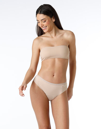 Slip da ciclo lavabile in microfibra con finiture invisibili per flusso abbondante, skin, , LOVABLE