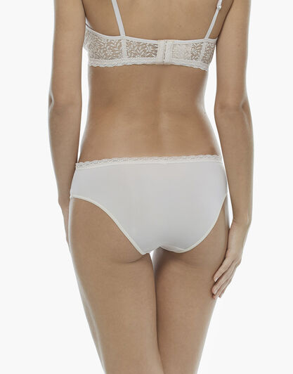 Slip latte, in pizzo elastico all over, microfibra e balzina in pizzo elasticizzato, , LOVABLE