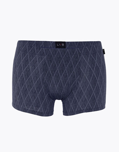 Boxer uomo in micromodal, blu nvy con effetto rombi, , LOVABLE