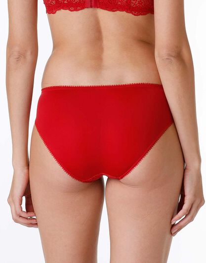 Slip Exquisite Lace in pizzo e microfibra, rosso, , LOVABLE