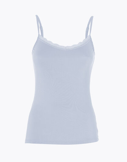 Top donna Basic Soul in viscosa, azzurro, , LOVABLE