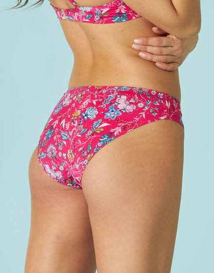 Costume slip midi Essential Micro in microfibra, magenta stampato, , LOVABLE