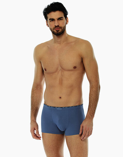 Boxer blu polvere in cotone modal, , LOVABLE