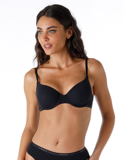 Reggiseno con ferretto preformato My Lovable in cotone modal, nero, , LOVABLE