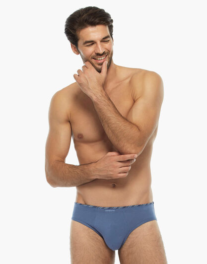 Slip blu polvere in cotone modal , , LOVABLE