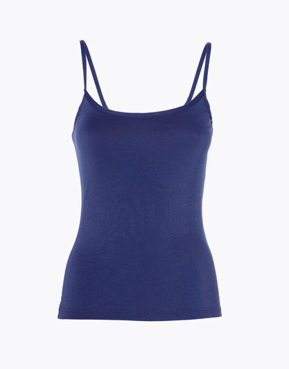 Top donna Basic Soul in viscosa, blu denim, , LOVABLE