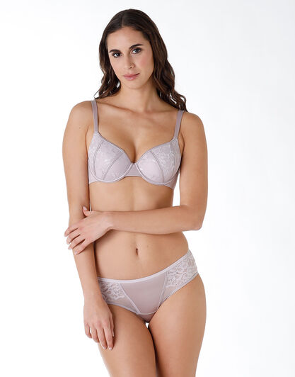 La Senza - Reggiseno con ferretto Sculptor lace in pizzo, grigio rosato, , LOVABLE