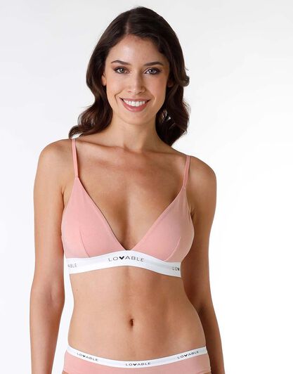 Reggiseno a triangolo  Originals in jersey di cotone modal, rosa, , LOVABLE
