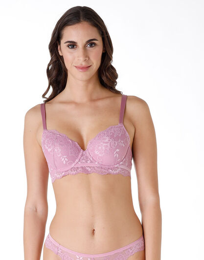 La Senza - Reggiseno con ferretto Special Lace in pizzo, rosa malva, , LOVABLE