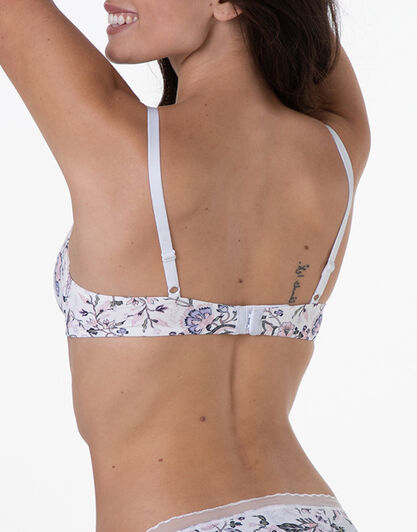 Reggiseno Preformato con Ferretto My Daily Comfort Printed in microfibra, avorio stampa giardino,  Reggiseno Preformato con Ferretto My Daily Comfort Printed in microfibra, avorio stampa giardino, , LOVABLE