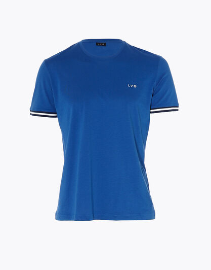 T-shirt del pigiama uomo in jersey di 100% cotone, blu royal, , LOVABLE