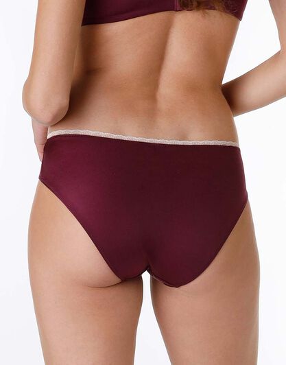 Slip Midi 24H lift in microfibra, bordeaux, , LOVABLE