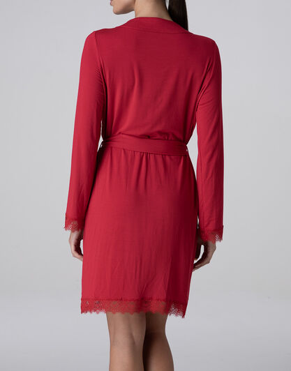 Vestaglia Elegant Modal, rosso, , LOVABLE