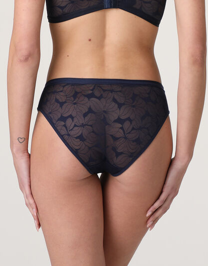 Slip Bloom Lace in pizzo, blu notte, , LOVABLE