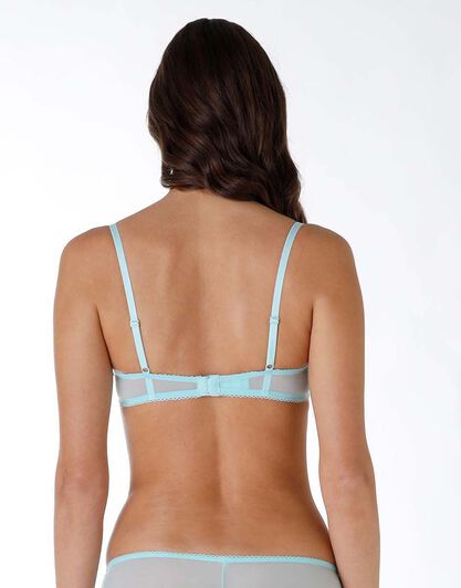 Reggiseno con ferretto imbottito Modern Lace in pizzo e tulle, acquamarina, , LOVABLE