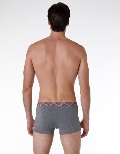 Boxer uomo in cotone elasticizzato, grigio con stampa pinguino, , LOVABLE