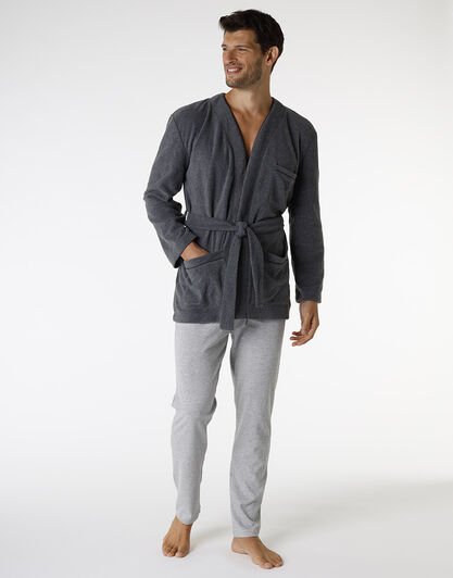 Giacca da camera, grigio melange scuro, , LOVABLE