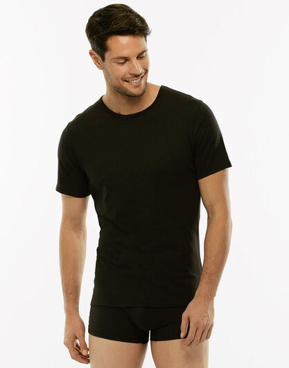 T-shirt girocollo 100% Pure Cotton nera in cotone-LOVABLE