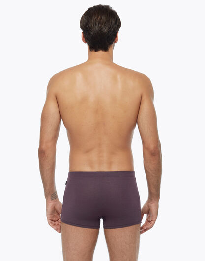 Boxer in cotone modal piquet, bordeaux, , LOVABLE